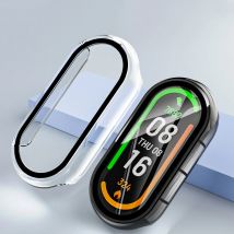 Displayschutzfolie für Xiaomi Mi Band 10 9 8 bfc schützende harte PC-Stoßstange aus gehärtetem Glas + Abdeckung Mi Band 10 Hülle