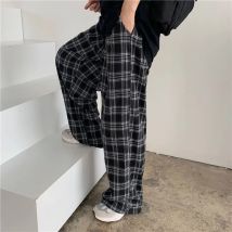 S-3Xl karierte Hose mit weitem Bein Frauen Harajuku übergroße Jogging hose Streetwear Vintage Baggy Jogger mit hoher Taille passen alle zu Hosen