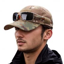 Atmungsaktive Camouflage-Baseballkappe, UV-Sonnenschutz, Hut für Outdoor-Sportarten, Angeln, Camping, Wandern, Jagd