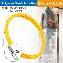 3mm Gelb Kabel Puller Fisch Band Reel Puller Fiberglas Metall Wand Draht Leitung Für Telecom Elektrische Wand Draht Leitung werkzeug