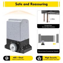Apricancello scorrevole per carichi pesanti 370 W/550 W/750 W con motore elettrico automatico, rack da 6 m e kit telecomando - Migliore comodità