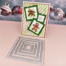 Tear Edge Paper Nesting Square Etched Dies Metal Cutting Die Cut Jewelry Display Card Handmade Card Template Dies Cutting Dies