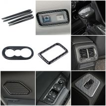 Für Volkswagen VW Tiguan 2017-2019 Carbon Fiber Farbe Auto Molding Trim Innen Zubehör Zentrale Konsole Dekoration Aufkleber