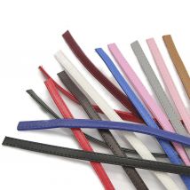 REGELIN 2 Meter 10 mm geflochtenes PU-Leder-Rucksackband, flache Lederschnur, Schnur, Seil, DIY-Halskette, Armbandherstellung