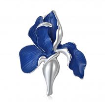 Beaut&Berry Classic Enamel Phalaenopsis Orchid Brooches for Women Plant Flower Pins Casual Party Friends Accessories New Gifts