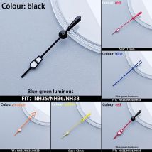 Accessori per orologi Lancette dell'orologio per movimento meccanico NH35/NH36/NH38 Secondi gialli/argento/oro rosa/blu