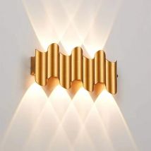 Led Wand Lampe Im Freien Wasserdichte Oben Und Unten Leuchtende Beleuchtung Garten Dekoration AC85-265or Wand Lampen Wohnzimmer Veranda Im Freien