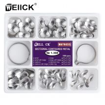 Well CK Matrice dentale Matrici metalliche sagomate sezionali Fasce Matrice dentale Anelli Sostituzione completa dei denti Dentsit Igiene orale