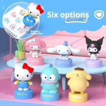 Sanrio Familie Siegel Blind Box Hellokitty Kuromi Trend Figur Cartoon Spielzeug Stempel Hangyodun Mymelody Ornament Kinder Geburtstag Geschenk