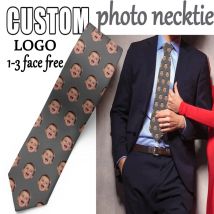 Private benutzerdefinierte Foto LOGO Krawatte 3D-Druck Gesicht Mode neue Polyester Männer Frauen Krawatte Bar Club Party Festival Geschenk Krawatte neutral