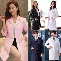 Großhandel hochwertige mehrfarbige Tierarzt Peeling Langarm medizinische Uniform Krankens ch wester Mantel Zahnarzt Arbeit weiße Mäntel schlanke Uniformen