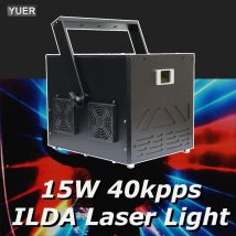 Ilda 15w 40kpps Vollfarb-RGB-Animations strahl Scan-Bühne Laserlicht projektor DJ Disco Bar Club Party Hochzeit Weihnachts effekt