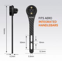 RAVEMEN AOM03 Out Front Bike Mount Fahrrad Halterung Für Garmin/COOSPO Radfahren Computer Carbon Faser Foraero-integrierte lenker