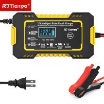 Uns stecker Auto Batterie Ladegerät 12V 6A Puls Reparatur Smart Schnelle Ladung AGM Deep Cycle GEL Blei-säure Ladegerät für Auto Motorrad
