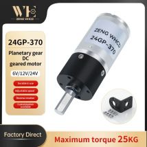 WHCD ZENG Miniatur-Planetengetriebe-Gleichstrom-Bürstenmotor GA24Y-370, Ganzmetallgetriebe vorwärts und rückwärts, 6 V ~ 24 V mit Halterung.