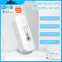 Tuya Wifi Smart Temperature And Humidity Sensor indoor By Smart Life APP Works Battery Powered With Tuya Alexa Google Home