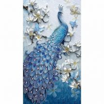 50cm * 30cm 5d DIY speziell geformte Bohrer Diamant Malerei Pfau Kreuz stich Bastel set