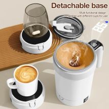 380ML Automatic Magnetic Stirring Mug with Straw & Lid Stainless Steel Waterproof USB Electric Mixing Coffee Mug 2025 New