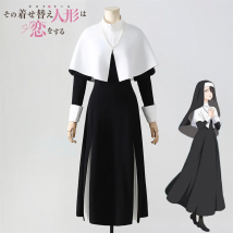 Anime My Dress-Up Darling 2 Kitagawa Marin Nonne Cosplay Kostüm Erwachsene Kleid Schal Hut Halskette Uniform Anzug Halloween Outfits