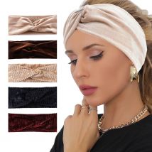 Samt Criss Cross Stirnband Breites Haarband Einfarbig Headwrap Elegante Herbst Winter Haar Zubehör Für Frauen Mädchen