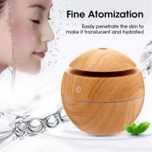 Mini diffusore di oli essenziali USB ad ultrasuoni Woodgrain Umidificatore portatile per aromaterapia da tavolo per uso domestico in ufficio