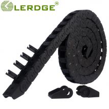 LERDGE 3D-Drucker-Teile, Kabelschleppkette, Drahtträger, Werkzeuge, Kunststoff-Nylon-Drahtbrücke, außen offen, mit Endverbindern, 10 x 11 1 m