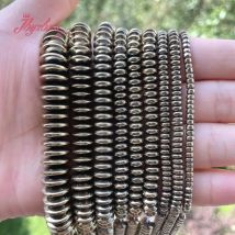 2x3/3x8/3x12mm Natural Rondelle Pyrite Hematite Stone Beads For Necklace Bracelet Jewelry Making Strand 15"