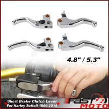 Club Style Chrome Handlebar Brake Clutch Lever Hand Levers For Harley Softail Fat Boy Deuce Heritage Breakout Cafe Racer 96-14