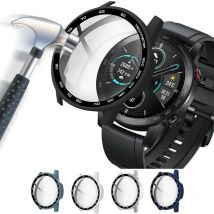 Custodia protettiva per schermo in vetro con bordo rigido Cornice a conchiglia per Huawei Honor Magic Watch 2 46MM Magic2 Accessori per copertura protettiva per paraurti