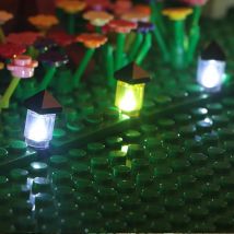 1pc Bausteine Beleuchtung 0,8mm Pin Straßen laterne Rasen lampe 1x4 1x1 Ziegel kompatibel USB-Port LED DIY Stadt Architektur Spielzeug