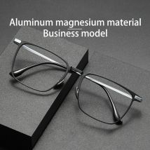 VICKY aluminium tytan moda klasyczne biznesowe okulary blokujące niebieskie światło okulary do czytania mężczyźni z soczewkami korekcyjnymi dostosowane 20248
