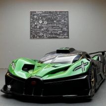 1/32 Bugatti Bolide In Lega di Auto Sportiva Modello Giocattoli di Simulazione Fonde Sotto Pressione Veicolo In Metallo Con Suono Luce Tirare Indietro Decorazione Ragazzo Regali