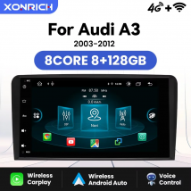 XONRICH Wireless Carplay Autoradio Autoradio Android 14 per Audi A3 8P 2003 - 2013 schermo IPS Android Auto Stereo con BOSE GPS