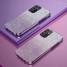 Custodia in silicone con placcatura glitter lucido per Samsung Galaxy A55 A17 A35 A25 A15 A05 A05S A54 A34 A24 A14 A04s Cover posteriore morbida bling