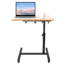 23.62*13.58in Laptop Desk 360° Adjustable Angle Mobile Standing Laptop Desk 4 Brakes Wheels for Office and Living Room