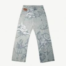 Y2k Retro Baggy Jeans Trendy Amor Engel Muster Männer Frauen Hosen Amerikanischen Hip Hop Streetwear Unisex Casual Gerade Bein Jeans
