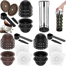 Kaffeekapsel-Eisenregal, 360 ° drehbarer Sockel, 20 Kaffeepads, Kapazität, Arbeitsplatte, Kaffeepad-Organizer für Wohnung, Teestube, Café