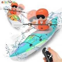 Rc Boat Kayak Racing Ship 2.4G Zdalnie sterowana łódź wiosłowa Wiosłowanie na wodzie Gry letnie Zabawka na świeżym powietrzu dla chłopców Prezent dla dzieci