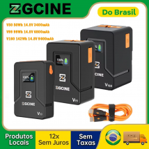 【DO BRASIL】ZGCINE V99 Pro V160 V Mount Batteria PD Caricatore rapido D-TAP USB-A Doppia porta USB-C per BMPCC 6K Pro Canon R5C Sony FX3