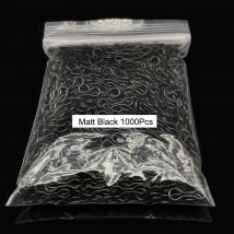 1000 stücke Matt Schwarz Karpfen Splay Ringe Schwenk Schnalle Köder Führer Sinker Augen Locken Stecker Angeln Waren Tackle Zubehör pesca