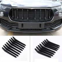 Per il 2016-2021 Maserati Levante ABS in fibra di carbonio car styling griglia anteriore trim strip auto accessori per rivestimento esterno set da 8 pezzi