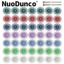10pcs 1Inch Radial Bristle Disc Kit Abrasive Brush with 2.35/3mm Shank For Rotary Tools Cleaning Finishing Deburring