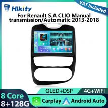 Hikitty 'autoradio per Renault S.A CLIO cambio manuale/automatico 2013-2018 GPS Carplay Android Auto Qualcomm 4G