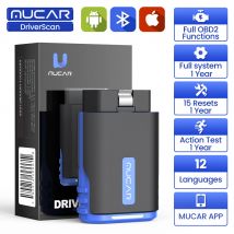 MUCAR DriverScan OBD2 Scanner Strumento diagnostico intelligente Diagnosi del sistema completo 15 reset Lettore di codici bidirezionale 1 anno gratuito