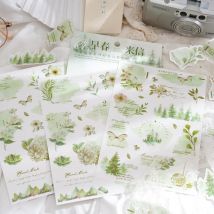 Farbe Blume Blatt Pflanze Reiben auf Aufkleber für Scrapbooking Journaling Deco DIY Hobbys Bastelbedarf Transfer Aufkleber Briefpapier