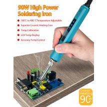 Adjustable Temperature Soldering Iron Kit 110V 220V 90W Welding Tool Kit