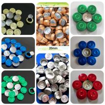 Tappo in alluminio da 20mm, 1000 pz/lotto, tappi farmaceutici, piani in alluminio per flaconcino di vetro a crimpare