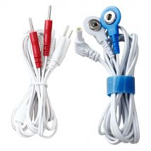 Kabel der Zehner einheit Kabel 2,35mm Ersatz buchse Gleichstrom kopf Elektroden drähte Massage gerät Knopf Typ Nadel verbindungs kabel