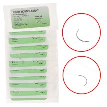 12-teiliges medizinisches Faden-Set aus Polypropylen-Monofilament mit Nadeln, chirurgisches Naht-Trainingsset für medizinische Studenten