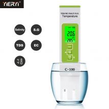 5 in 1 TDS/EC/salinità/S.G./misuratore di temperatura Tester digitale di qualità dell'acqua di mare per piscine acquario di acqua potabile